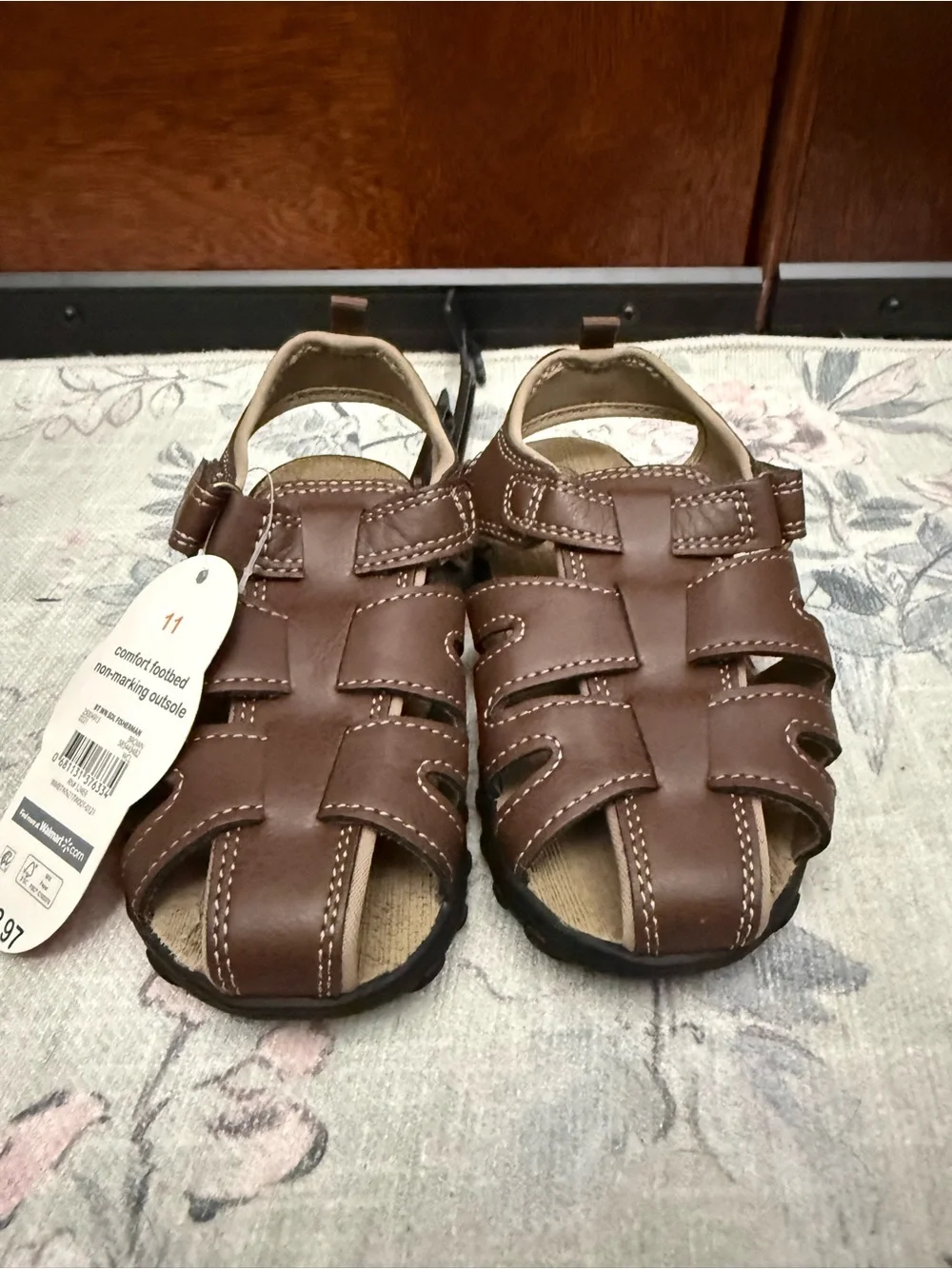 wonder nation Brown Fisherman Sandals for Kids